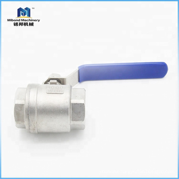 Normal Open SS304 Screw End CF8 PN63 2PC Light Duty Ball Valve